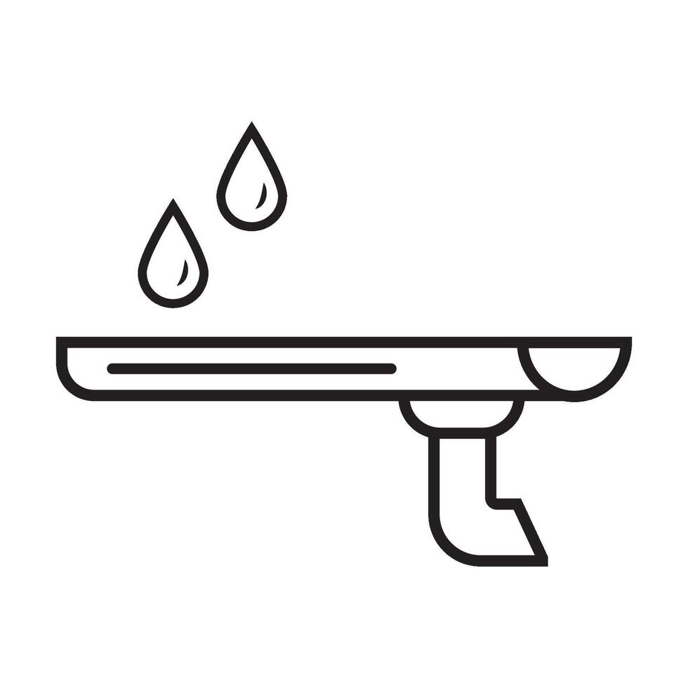 water gutters icon logo vector design template