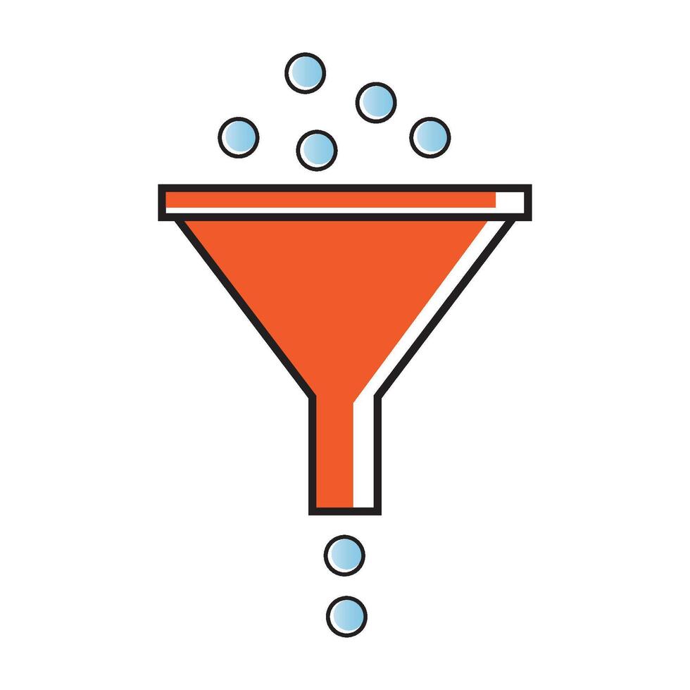 agua embudo icono logo vector diseño modelo