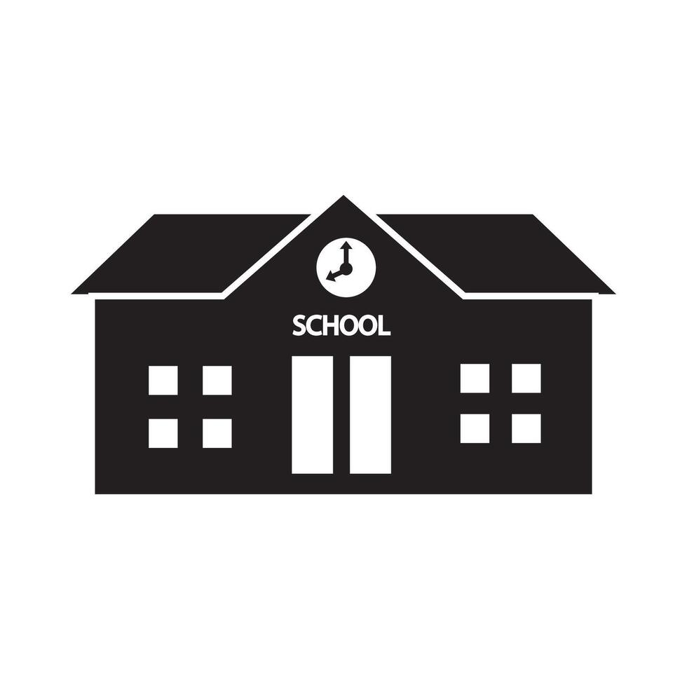 school building icon logo vector design template