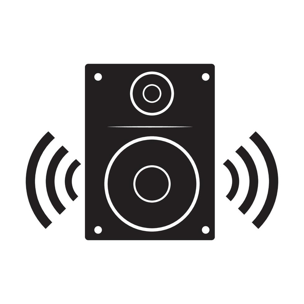 sound system icon logo vector design template