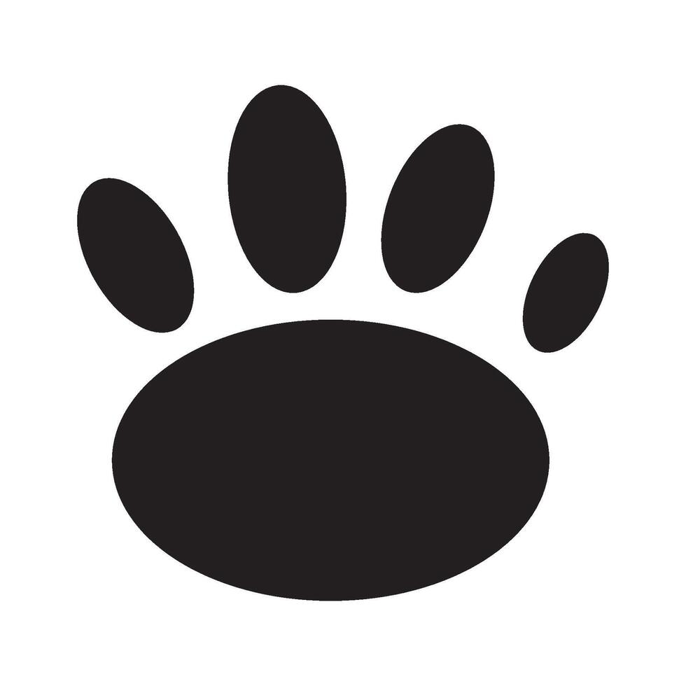 tiger footprint icon vector design template