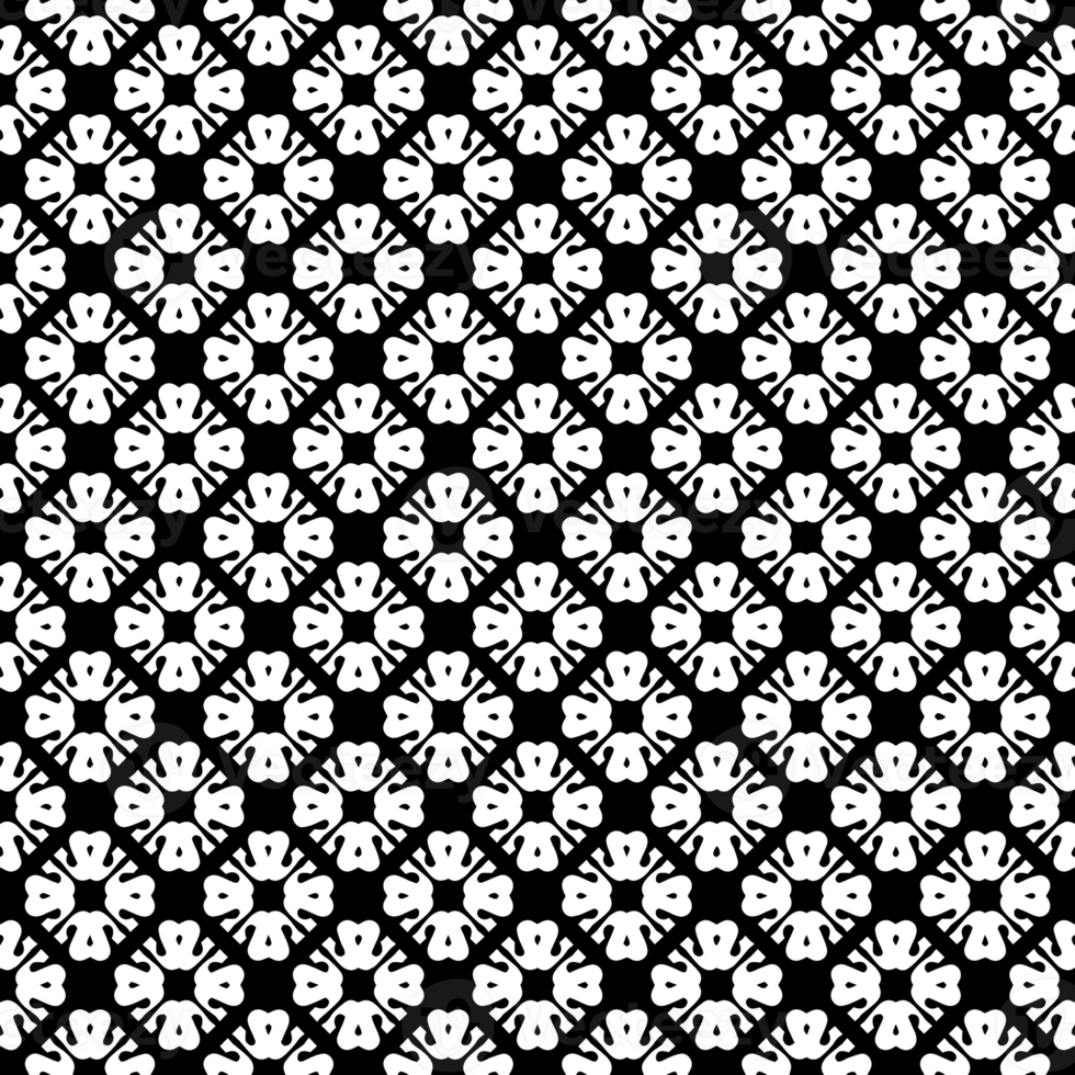 Black seamless abstract pattern. Overlay for background and backdrop. Ornamental design. PNG graphic illustration with transparent background.