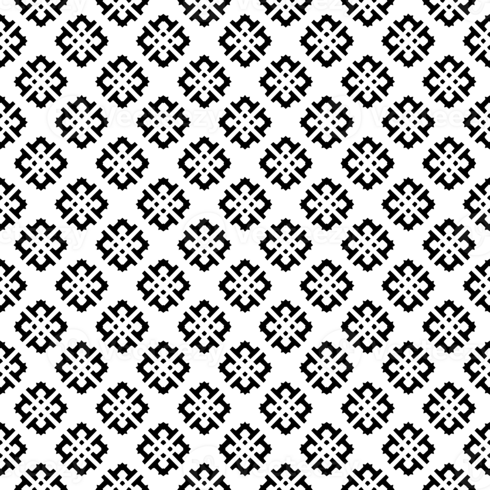 Black seamless abstract pattern. Overlay for background and backdrop. Ornamental design. PNG graphic illustration with transparent background.