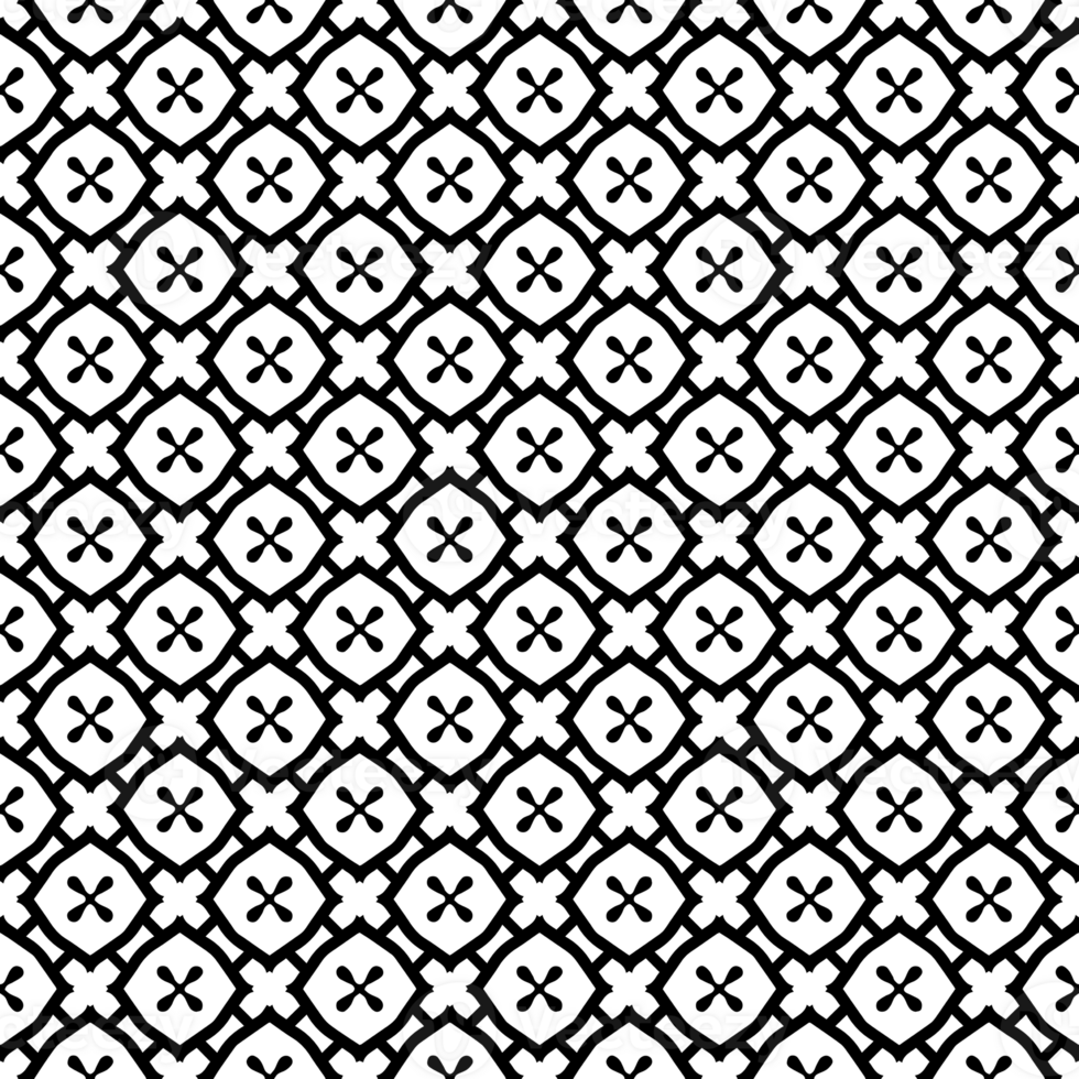 Black seamless abstract pattern. Overlay for background and backdrop. Ornamental design. PNG graphic illustration with transparent background.