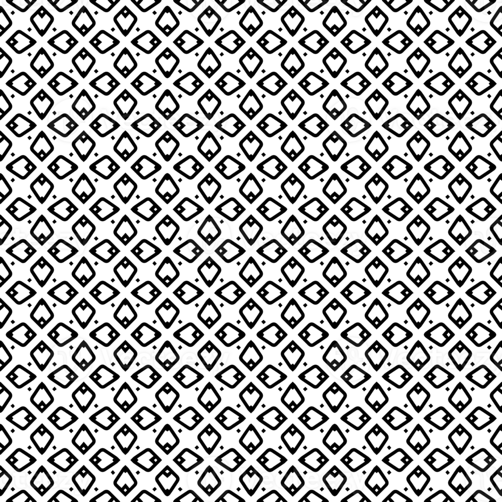 Black seamless abstract pattern. Overlay for background and backdrop. Ornamental design. PNG graphic illustration with transparent background.