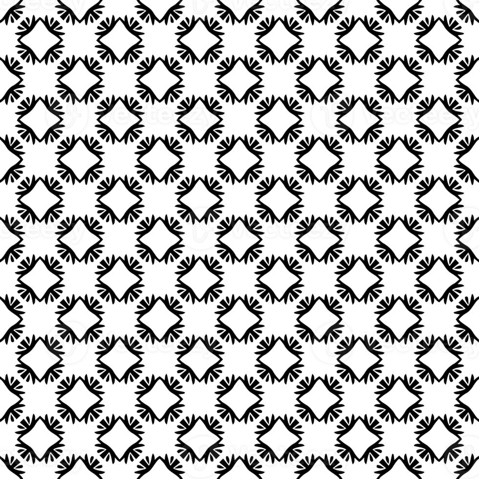 Black seamless abstract pattern. Overlay for background and backdrop. Ornamental design. PNG graphic illustration with transparent background.