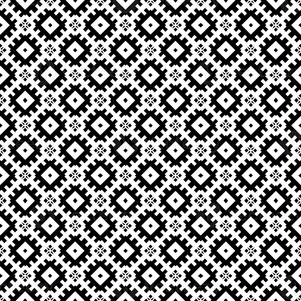 Black seamless abstract pattern. Overlay for background and backdrop. Ornamental design. PNG graphic illustration with transparent background.