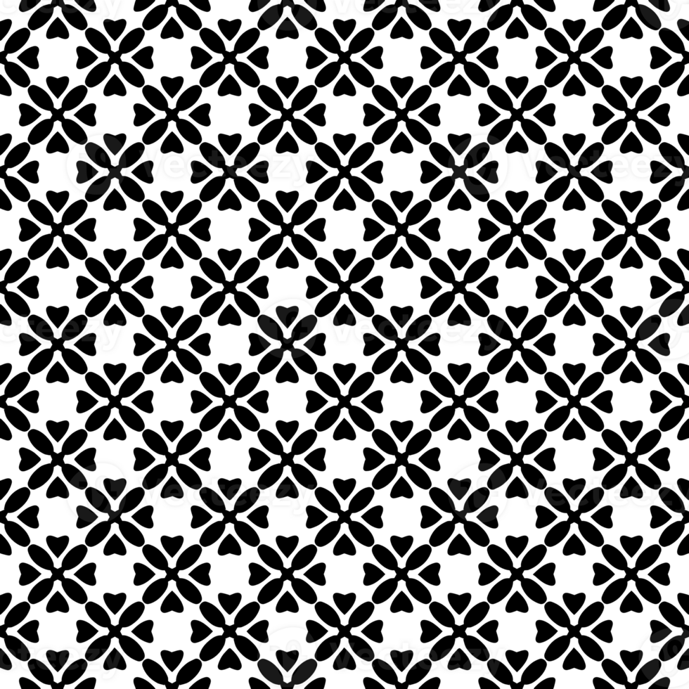 Black seamless abstract pattern. Overlay for background and backdrop. Ornamental design. PNG graphic illustration with transparent background.