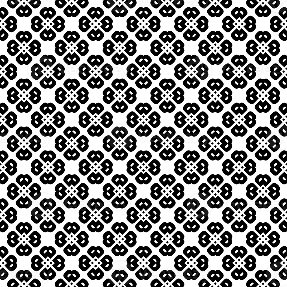 Black seamless abstract pattern. Overlay for background and backdrop. Ornamental design. PNG graphic illustration with transparent background.