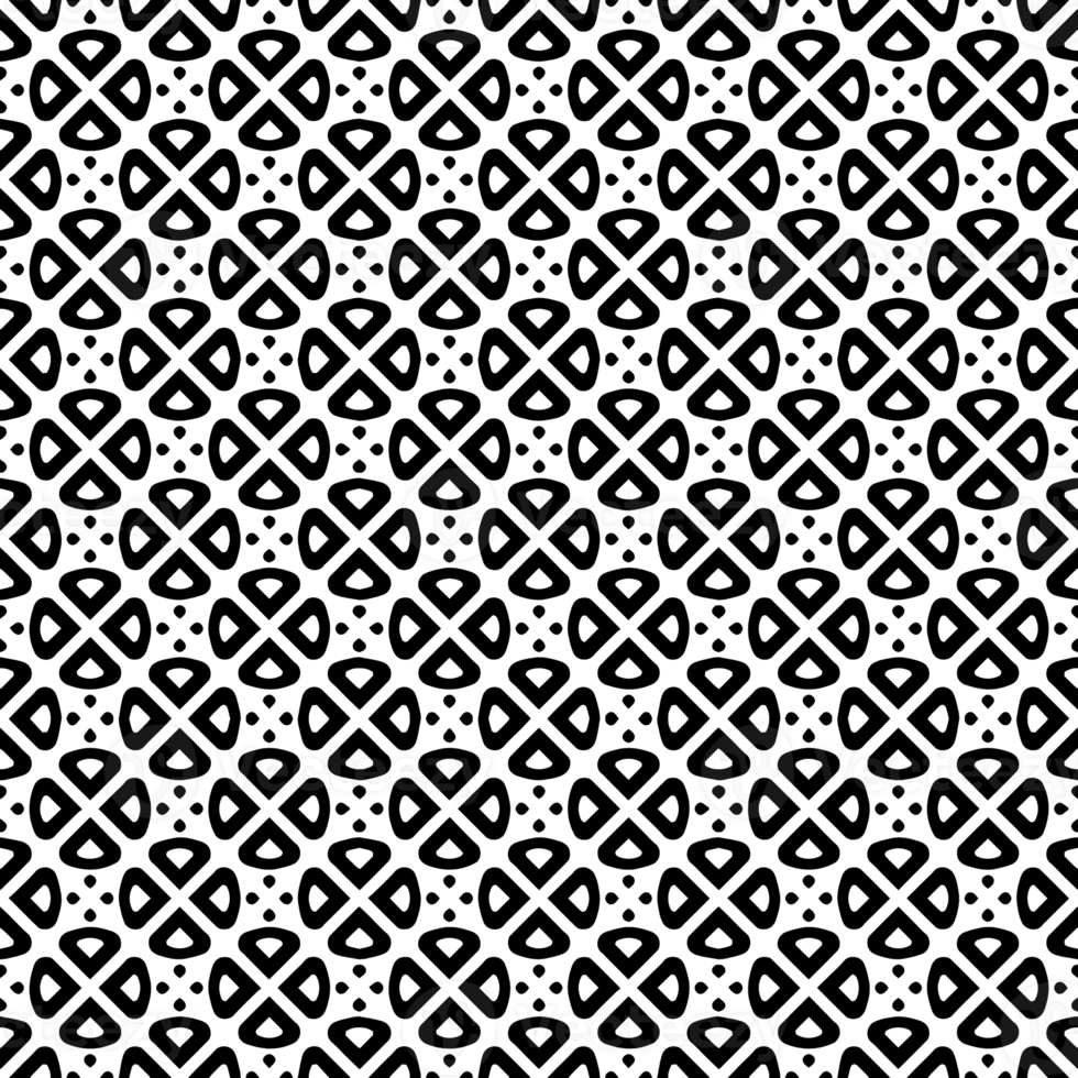 Black seamless abstract pattern. Overlay for background and backdrop. Ornamental design. PNG graphic illustration with transparent background.