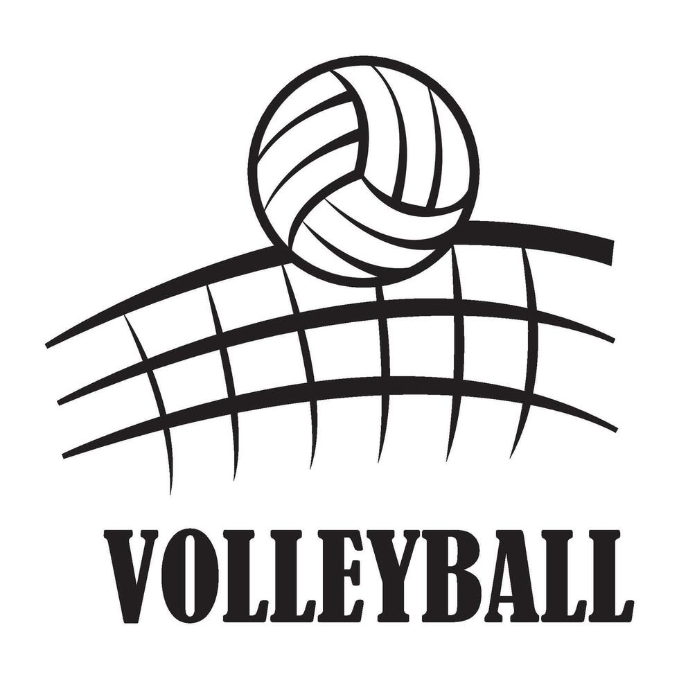 volley ball icon logo vector design template