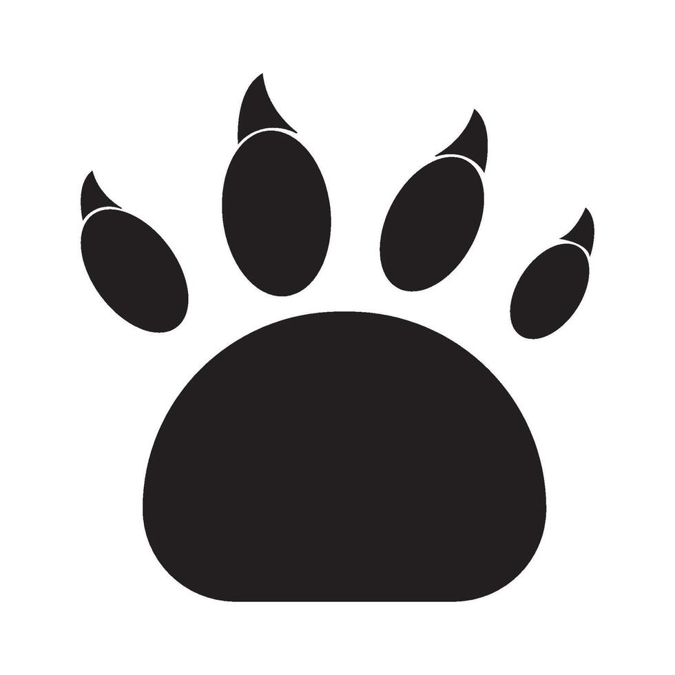 tiger footprint icon vector design template