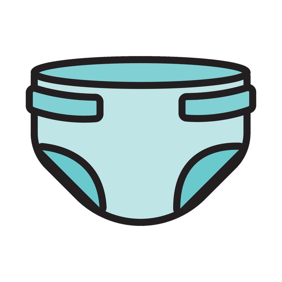 baby diapers icon logo vector design template