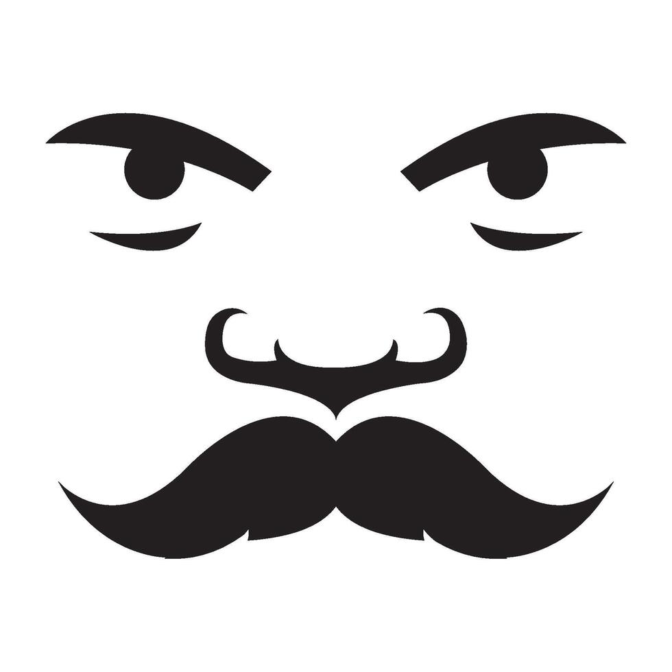 moustache icon logo vector design template