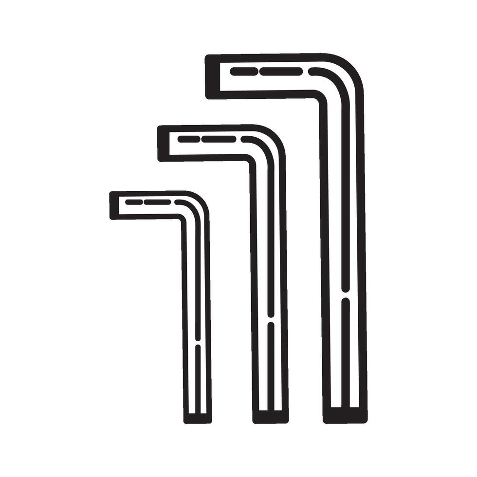 allen key icon logo vector design template