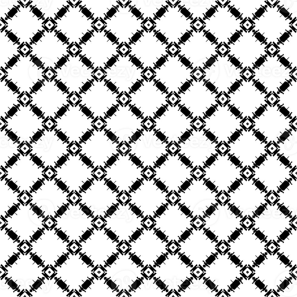 Black seamless abstract pattern. Overlay for background and backdrop. Ornamental design. PNG graphic illustration with transparent background.