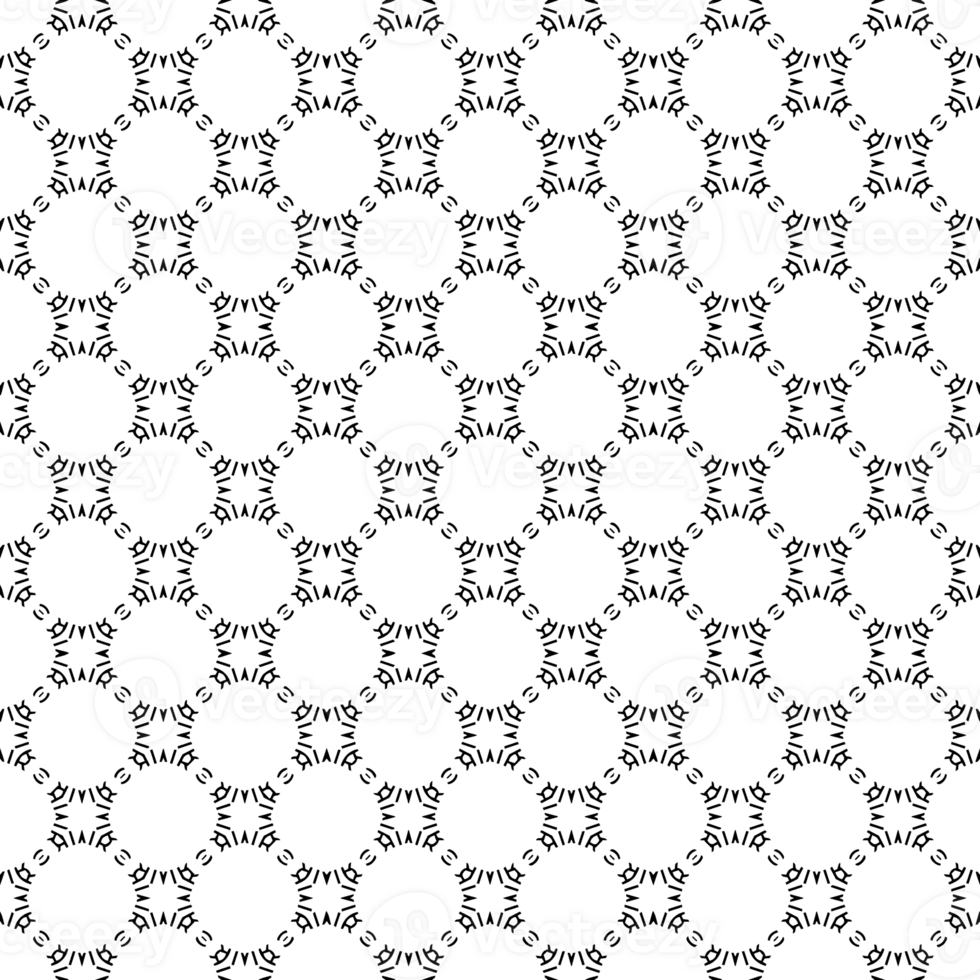 Black seamless abstract pattern. Overlay for background and backdrop. Ornamental design. PNG graphic illustration with transparent background.