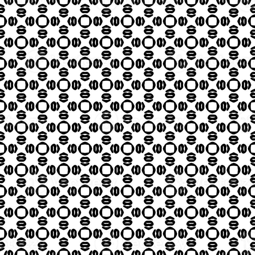 Black seamless abstract pattern. Overlay for background and backdrop. Ornamental design. PNG graphic illustration with transparent background.