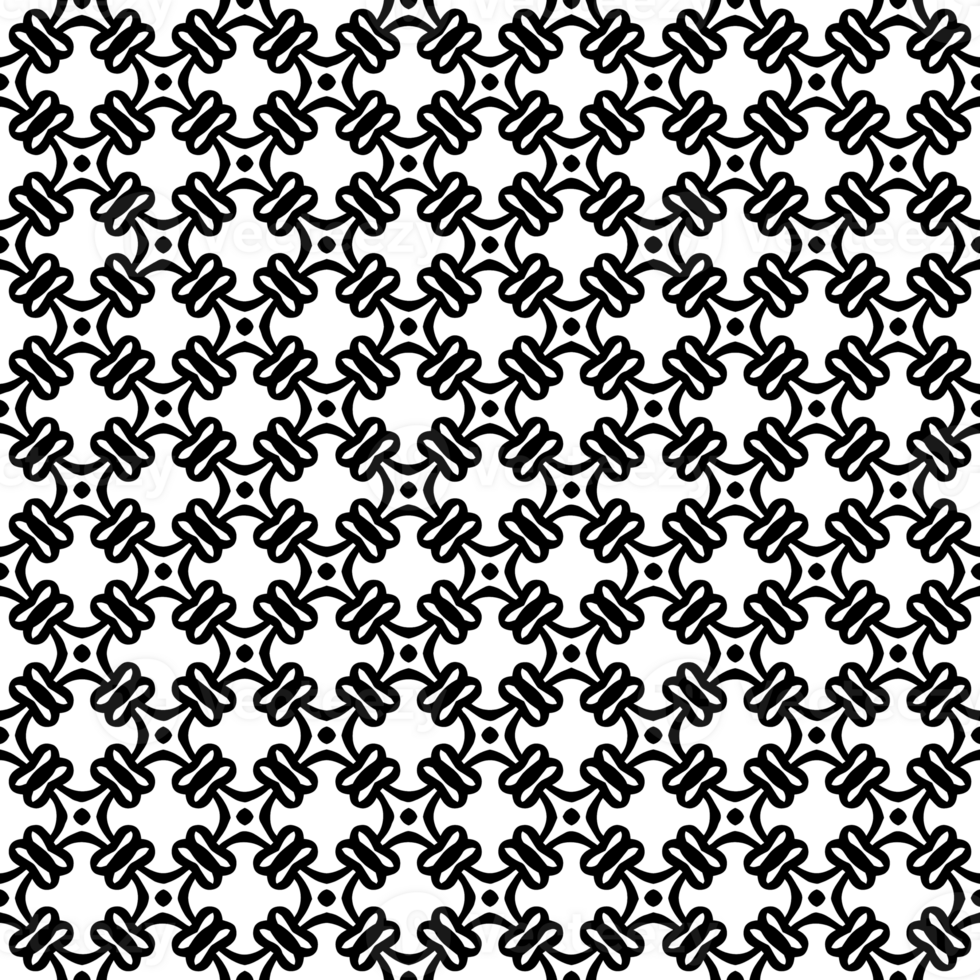 Black seamless abstract pattern. Overlay for background and backdrop. Ornamental design. PNG graphic illustration with transparent background.