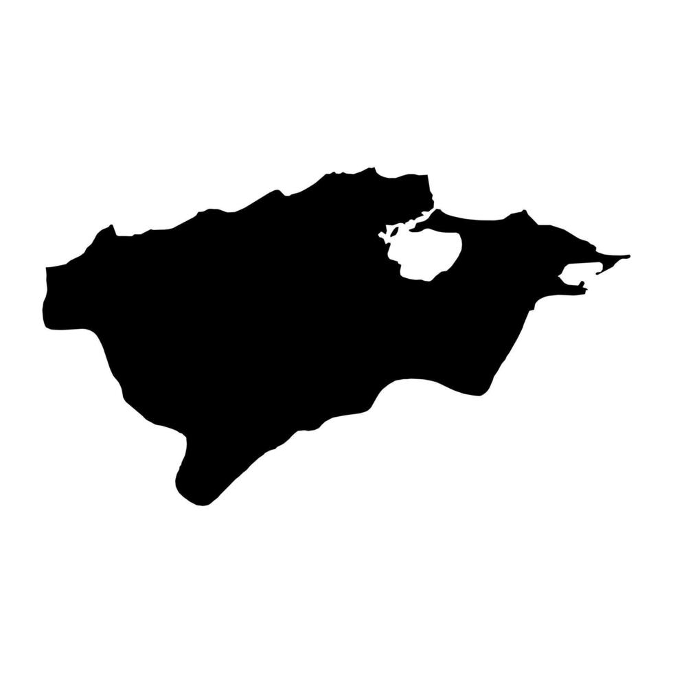 Bizerte Governorate map, administrative division of Tunisia. Vector illustration.