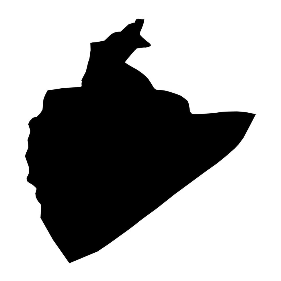 Tozeur Governorate map, administrative division of Tunisia. Vector illustration.