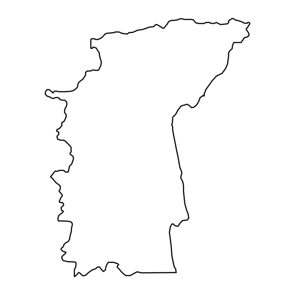 Sangre Grande region map, administrative division of Trinidad and Tobago. Vector illustration.