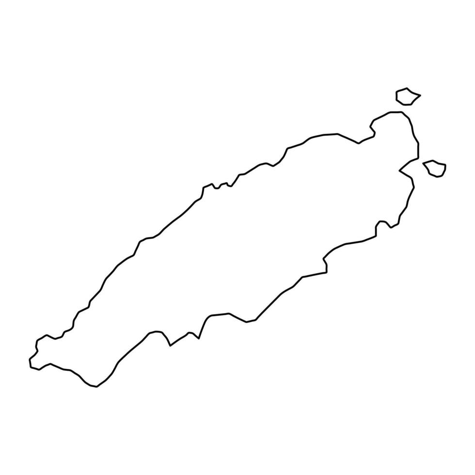 Tobago map, administrative division of Trinidad and Tobago. Vector illustration.