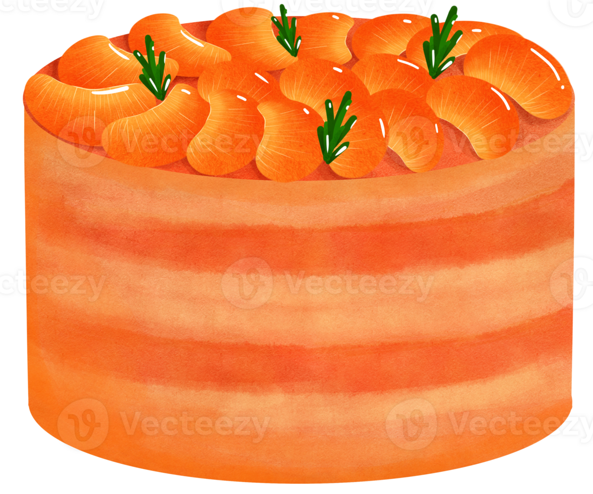 Orange fudge cake png