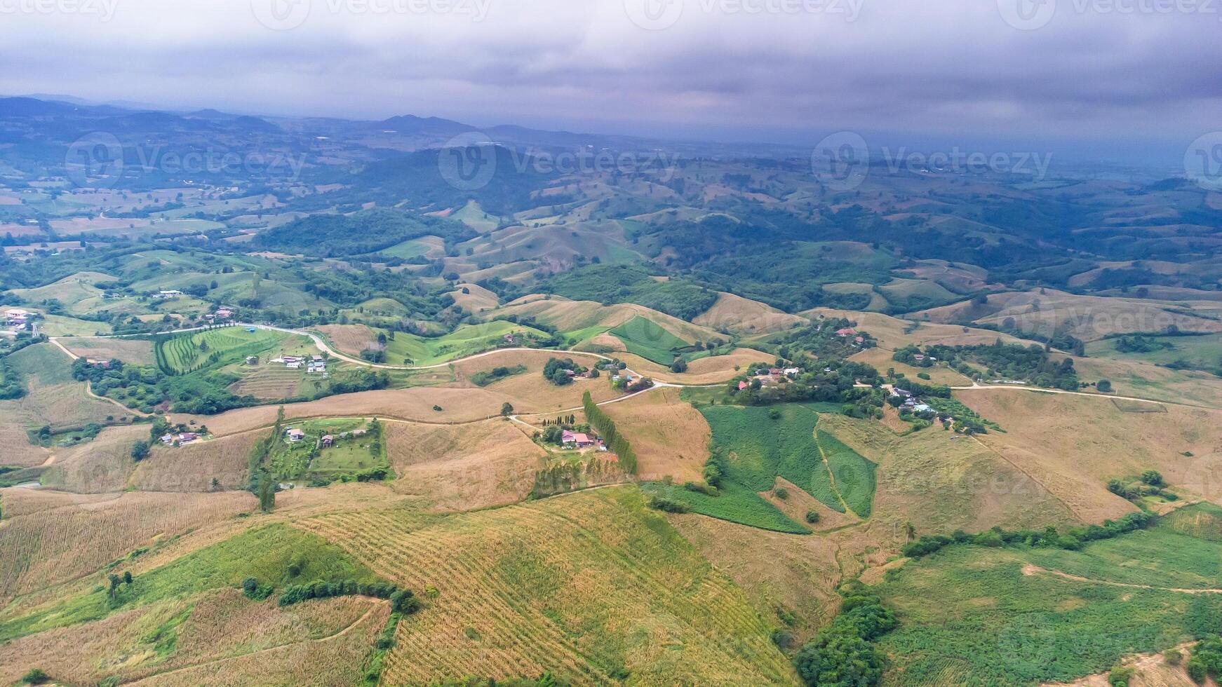 High angle view Aerial photograph of mountain photo