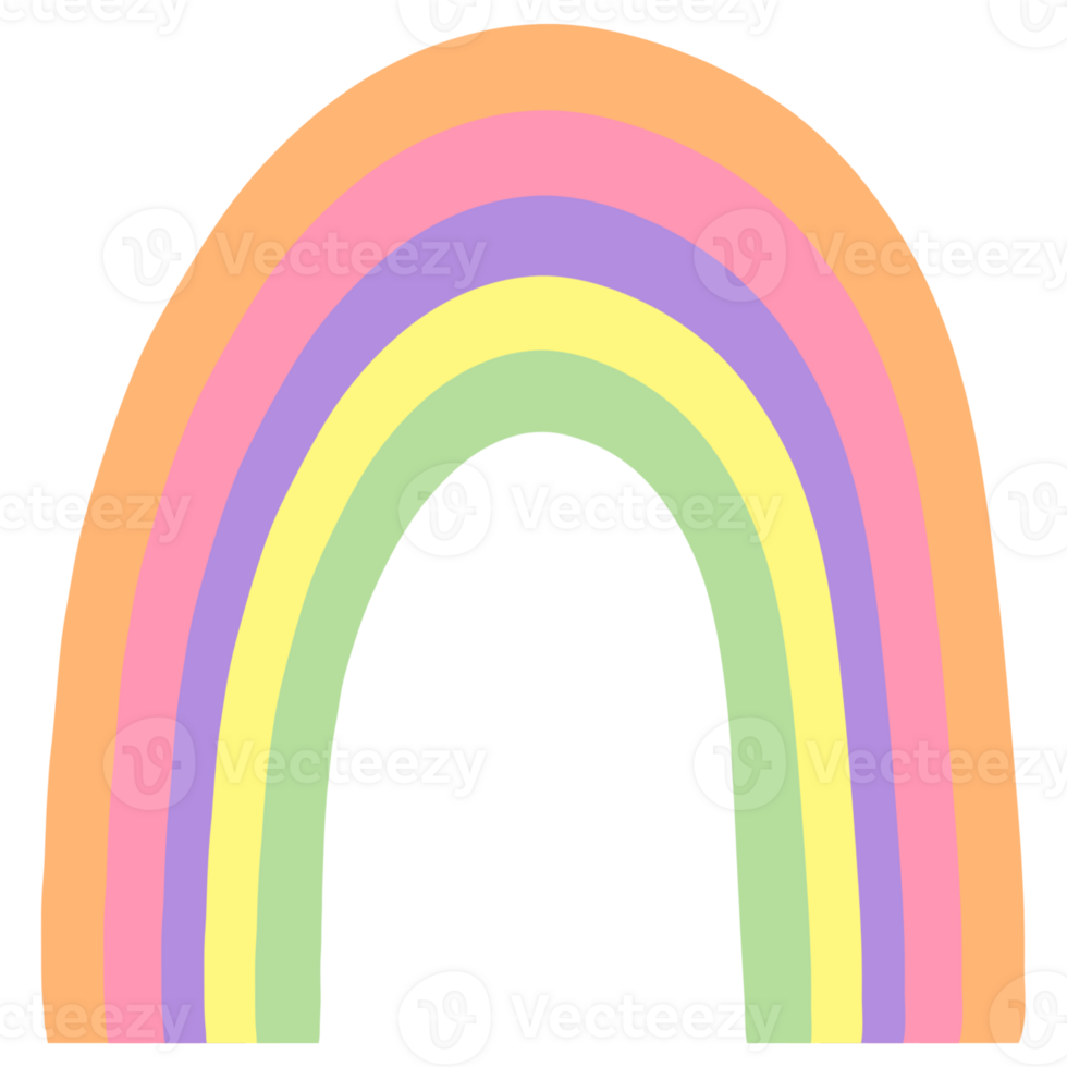 Colorful rainbow arch png