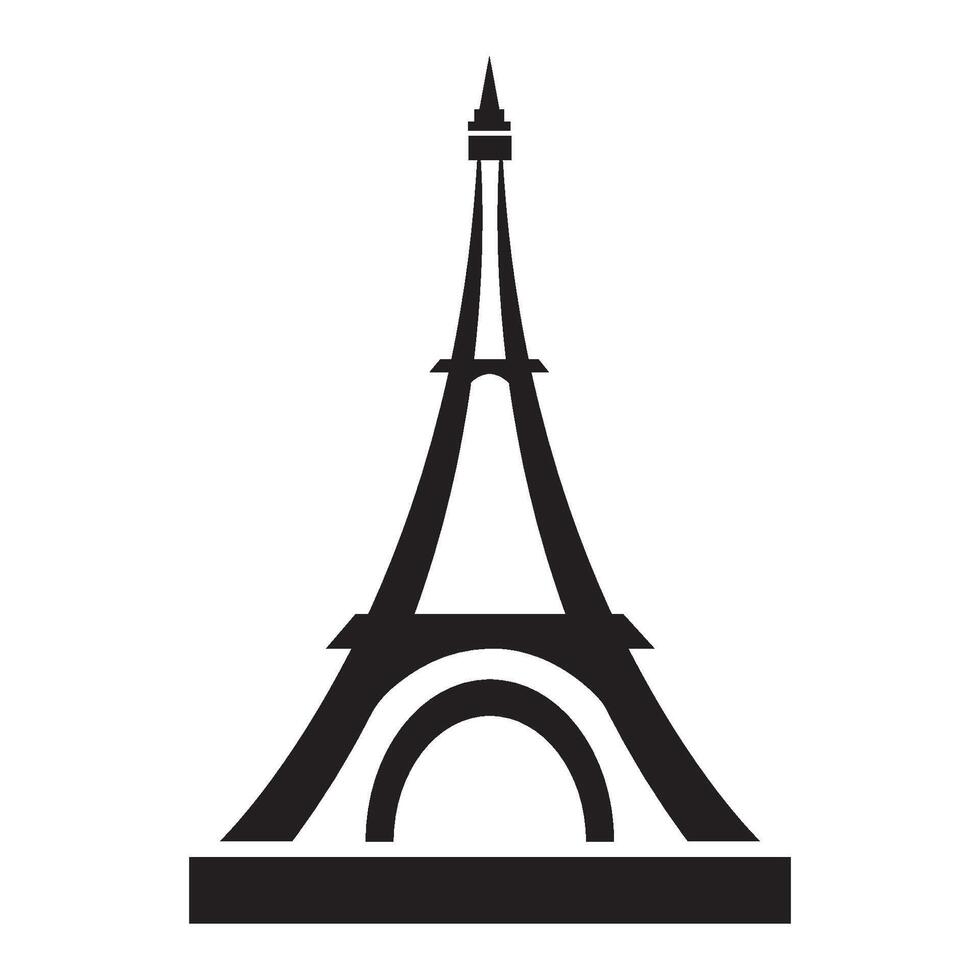 Eiffel Tower icon logo vector design template