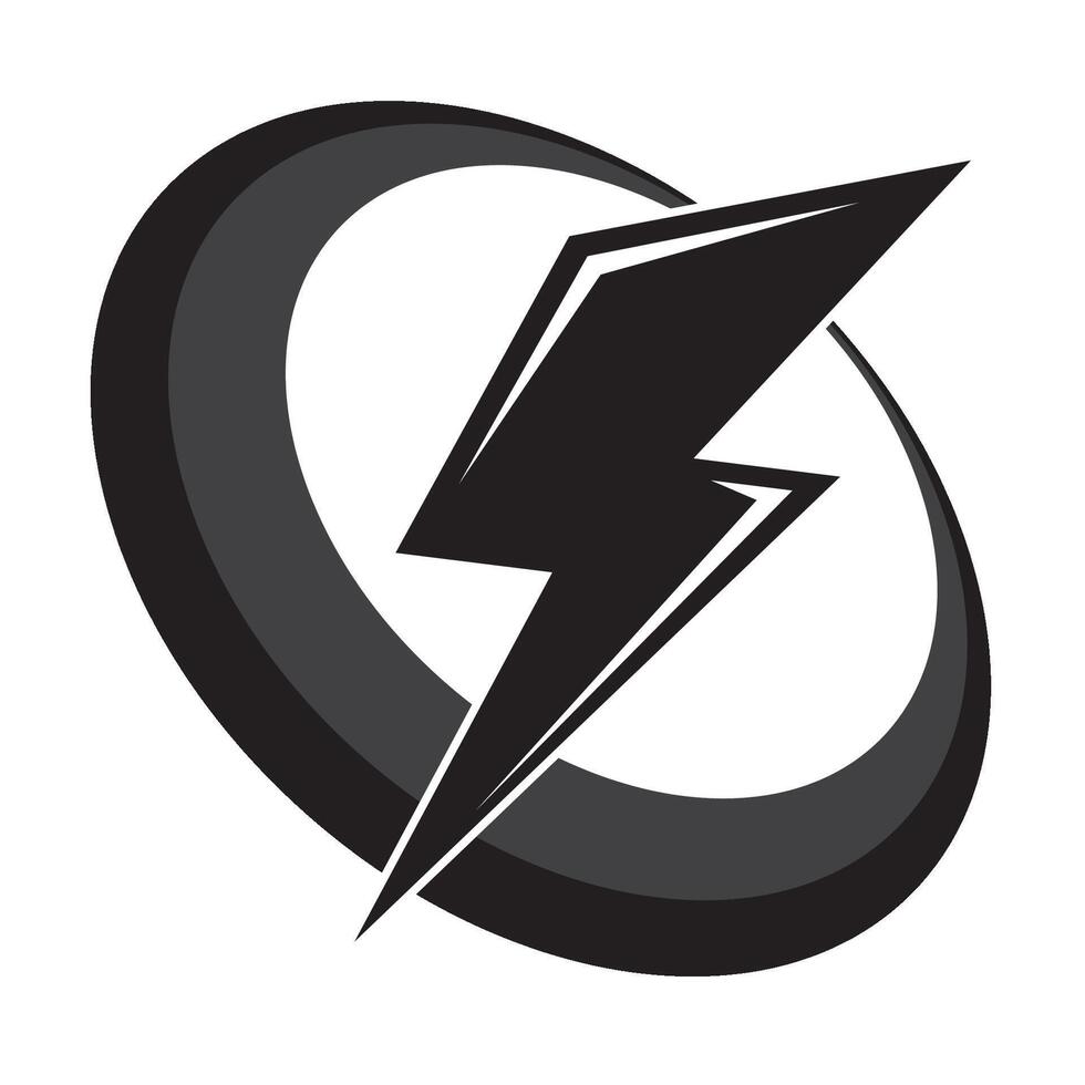 lightning icon logo vector design template