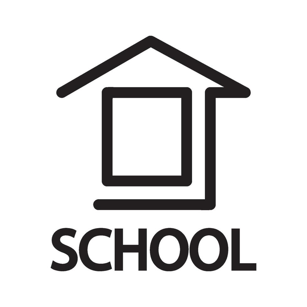 colegio edificio icono logo vector diseño modelo
