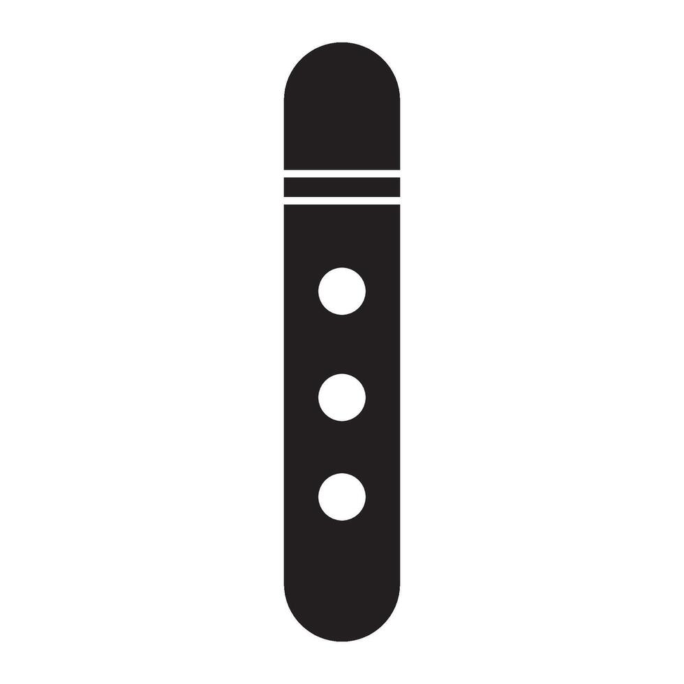 flute icon logo vector design template