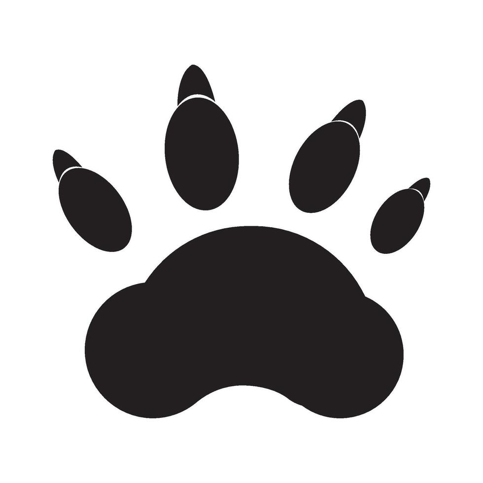 tiger footprint icon vector design template