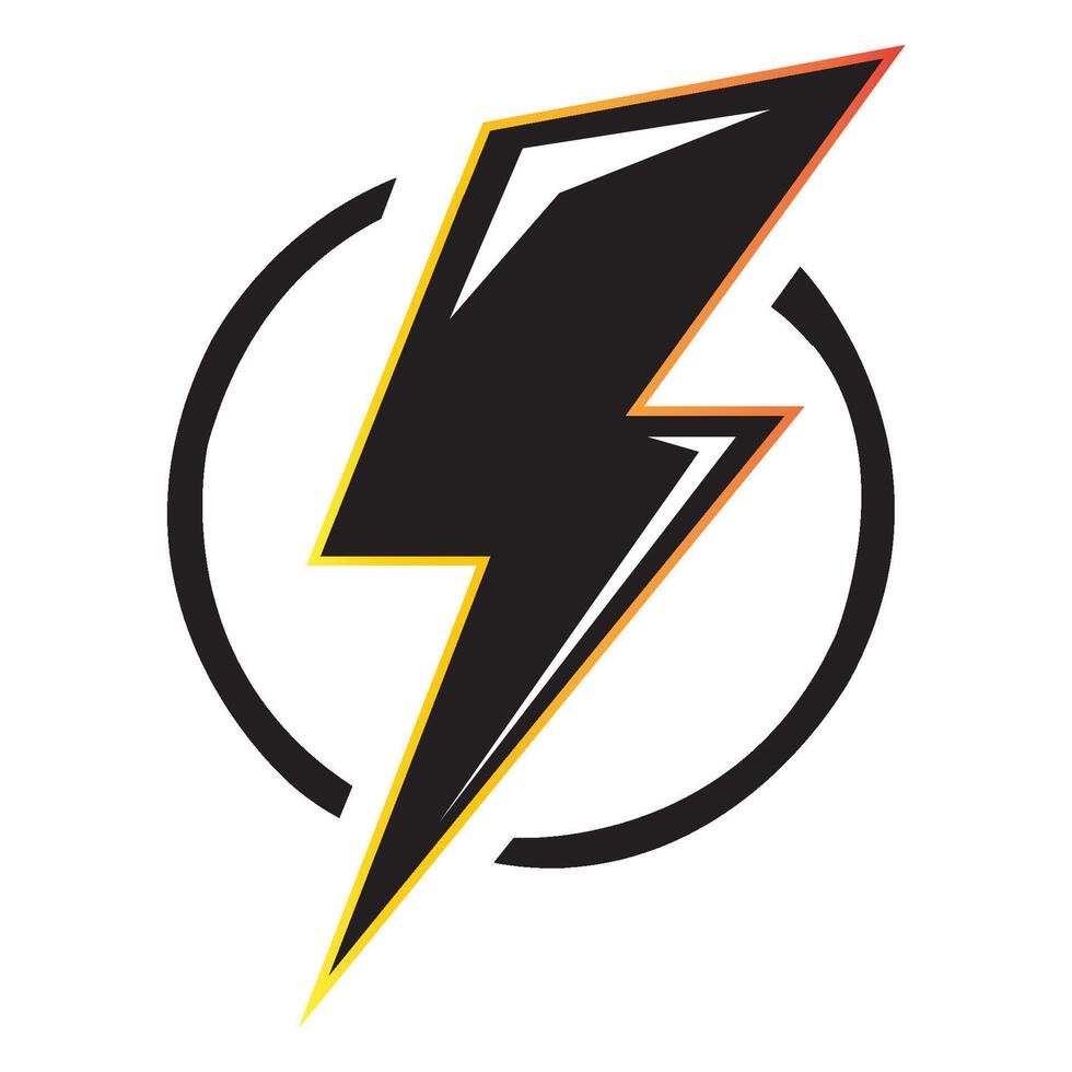 lightning icon logo vector design template