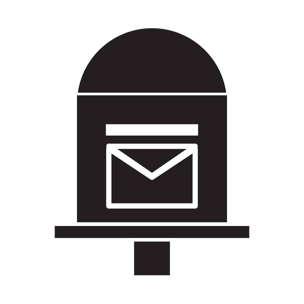 correo caja icono logo vector diseño modelo