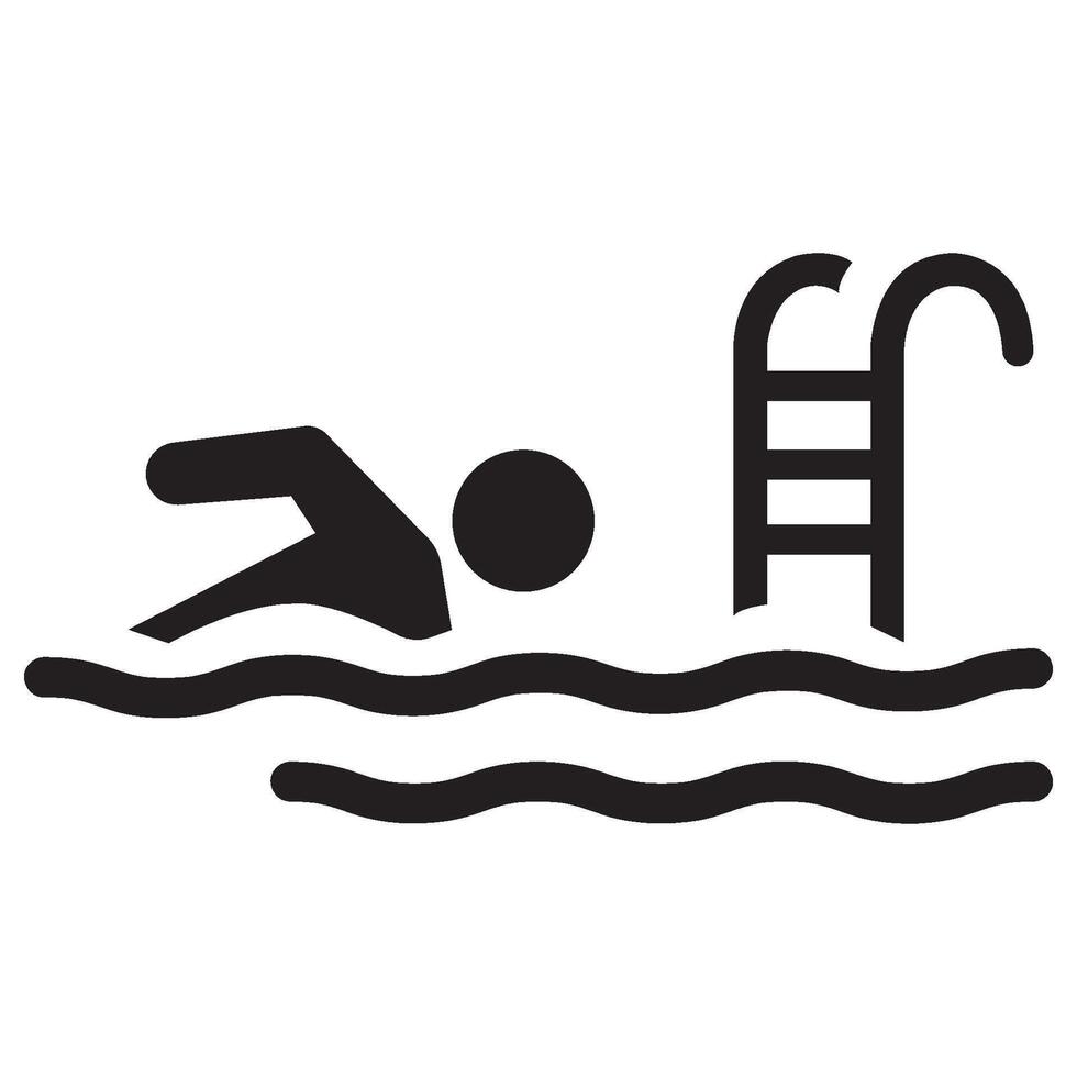 plantilla de diseño de vector de logotipo de icono de piscina