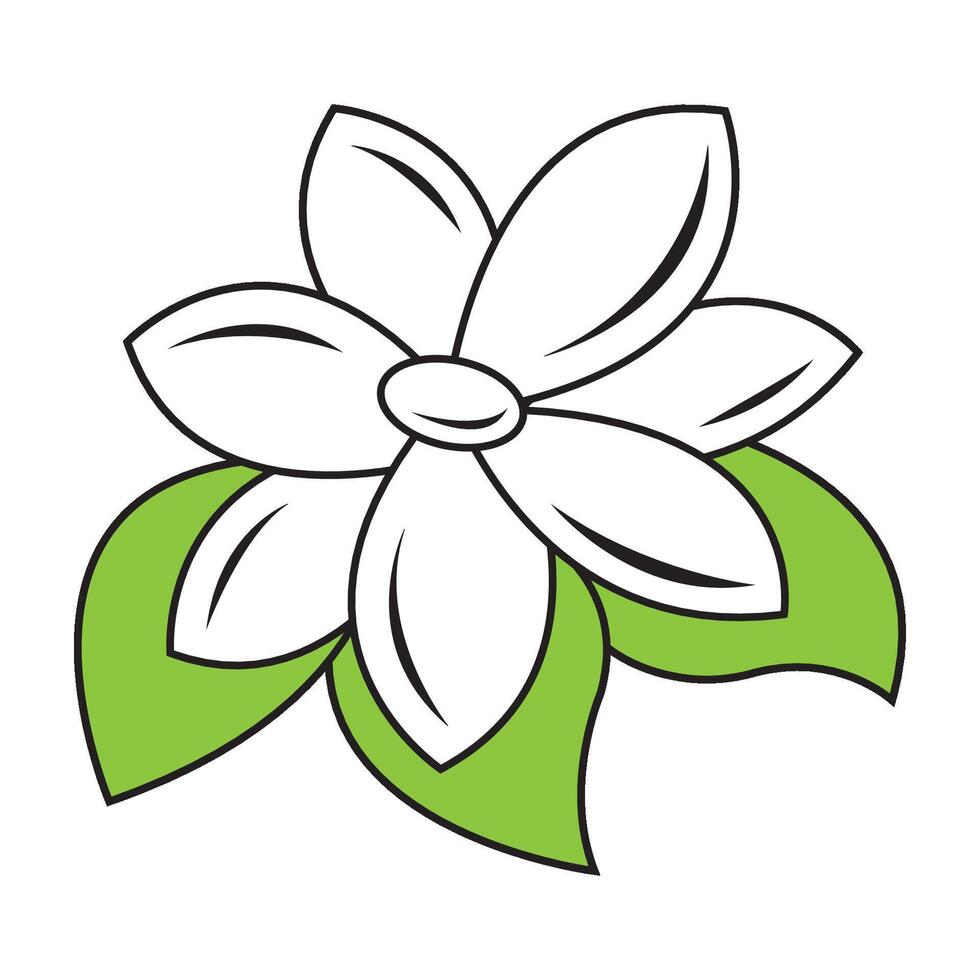 Jasmine flower icon logo vector design template