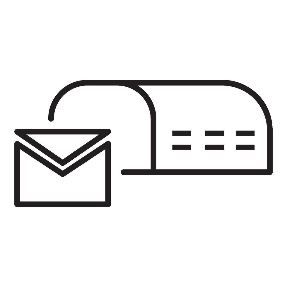 correo caja icono logo vector diseño modelo
