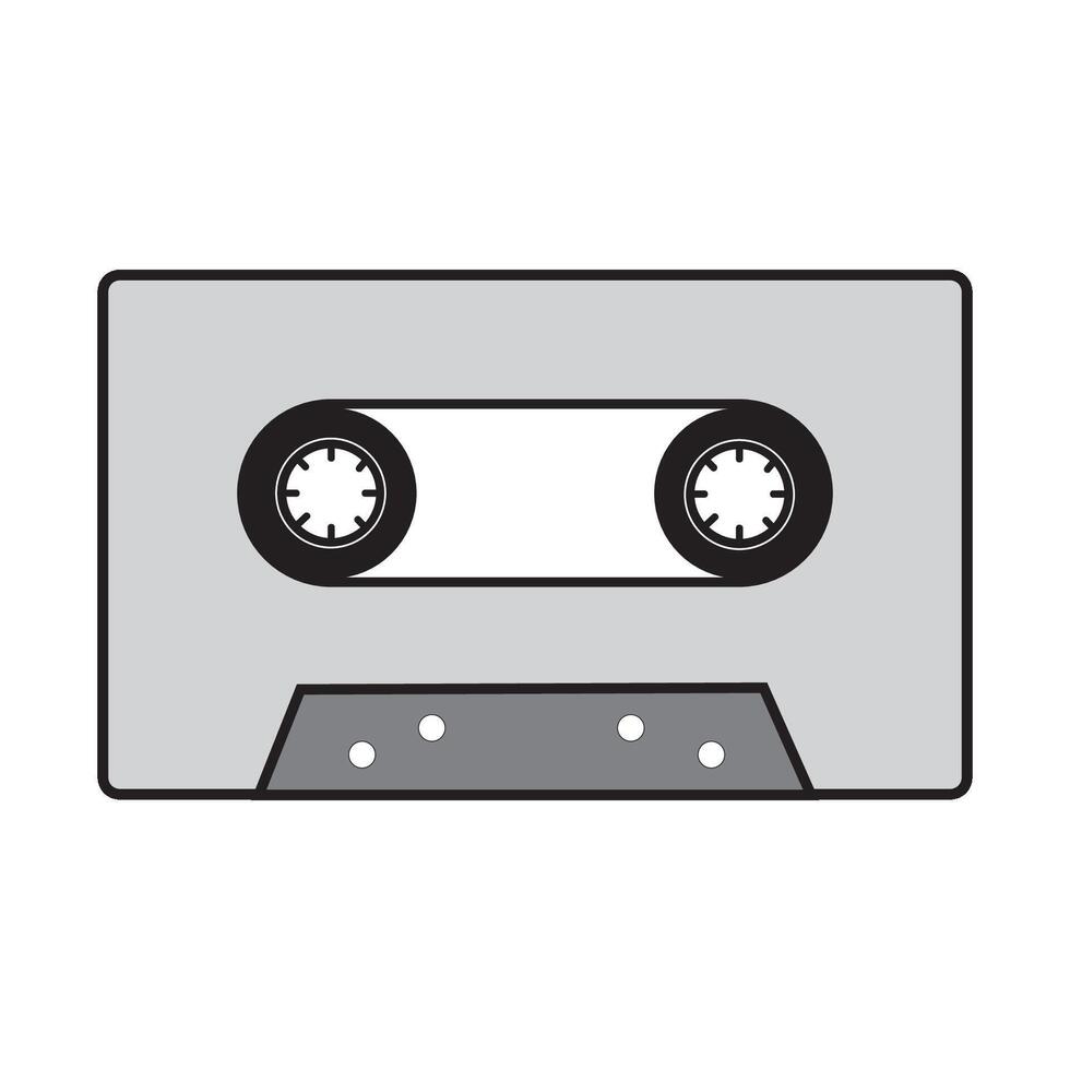 tape cassette icon logo vector design template