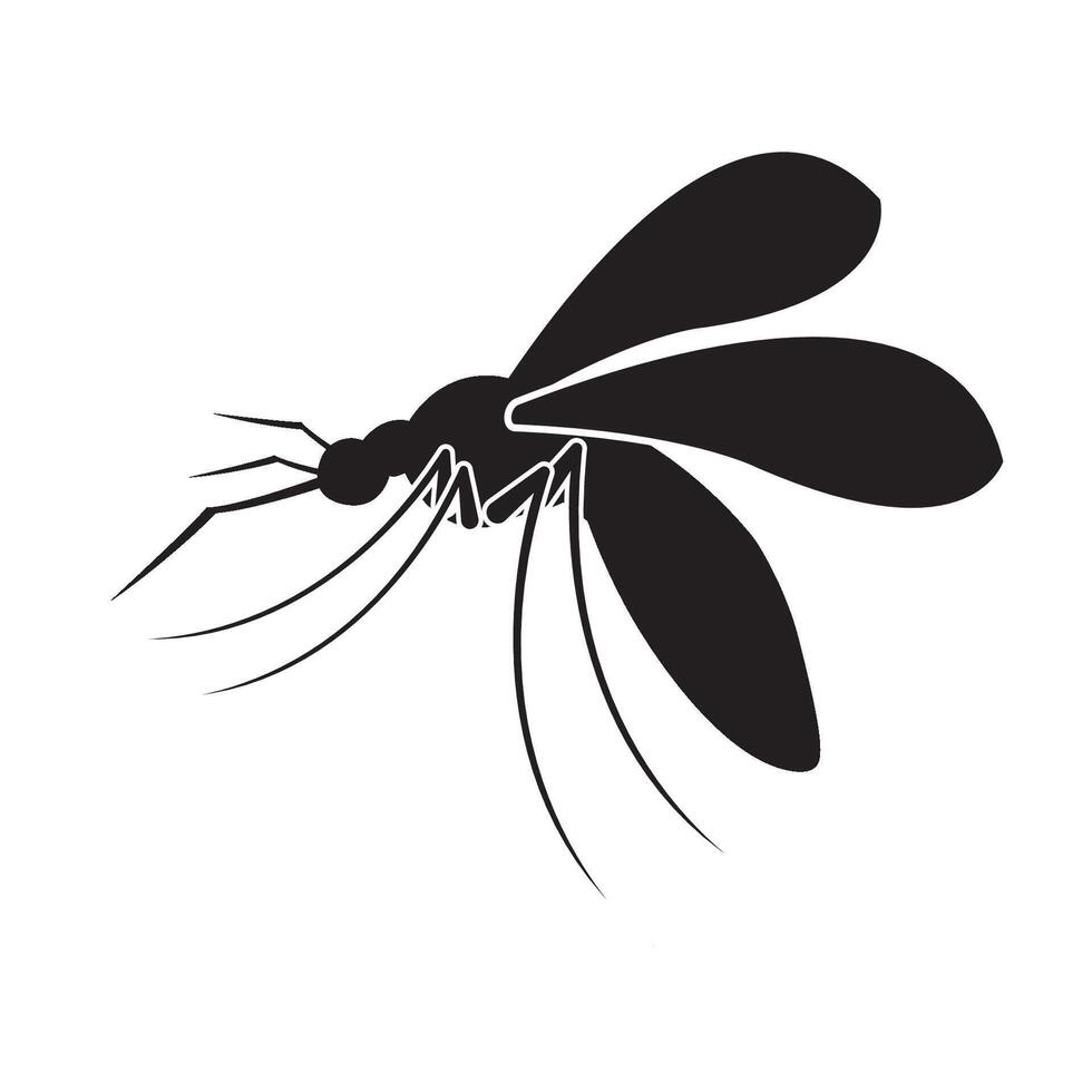 plantilla de diseño de vector de logotipo de icono de mosquito