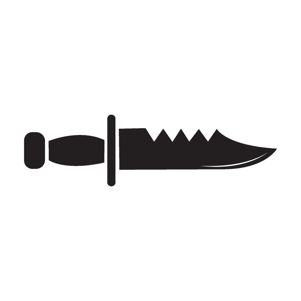 cuchillo icono logo vector diseño modelo