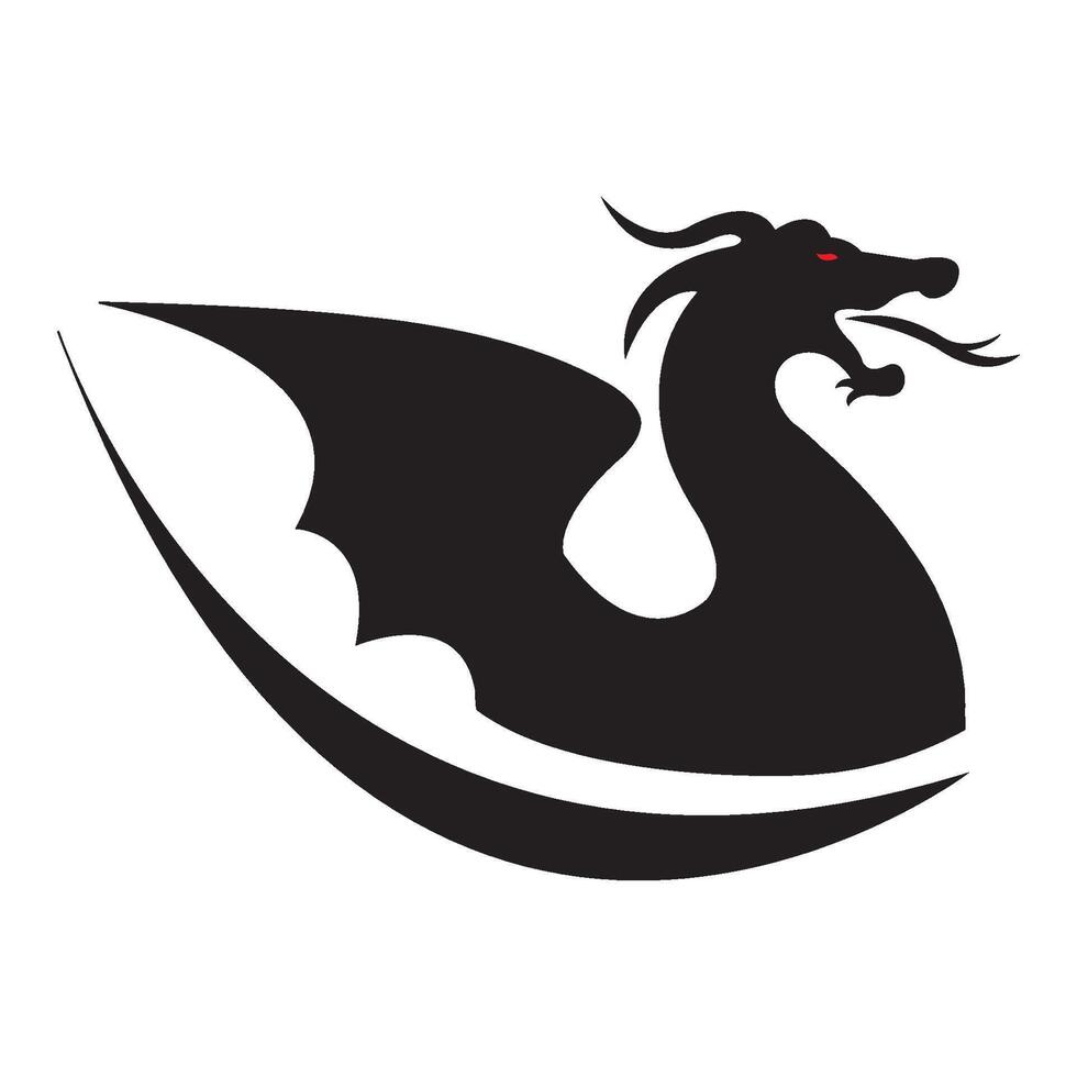 dragon icon logo vector design template