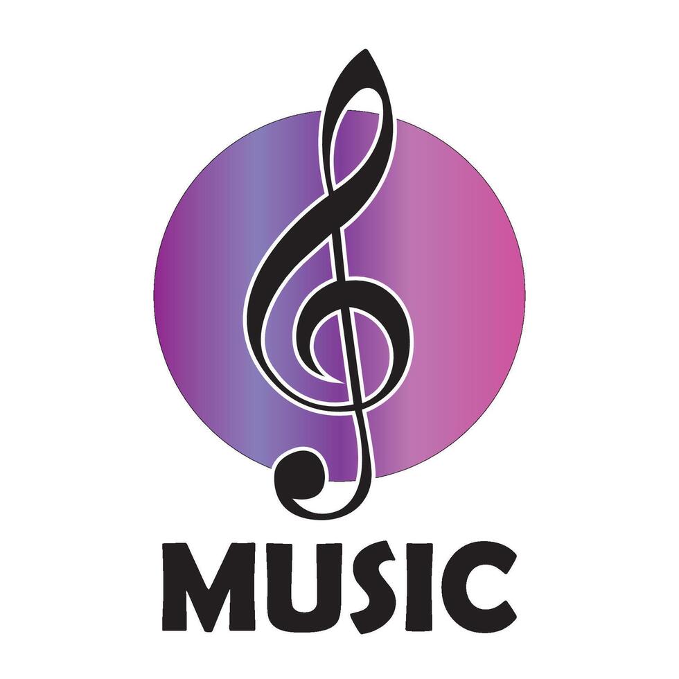 music icon logo vector design template