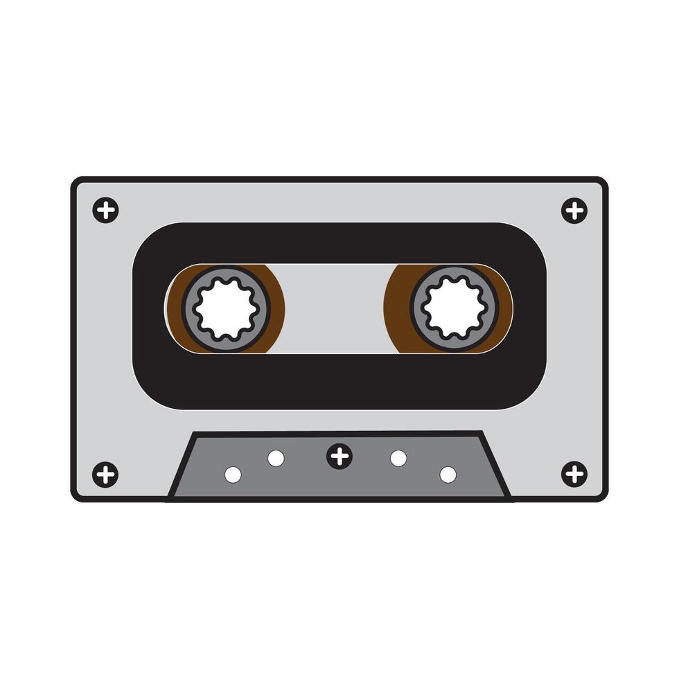 tape cassette icon logo vector design template