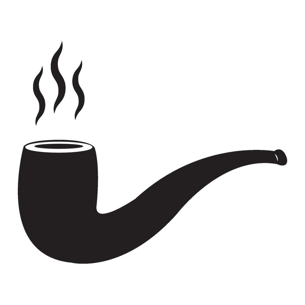 plantilla de diseño de vector de logotipo de icono de pipa de fumar