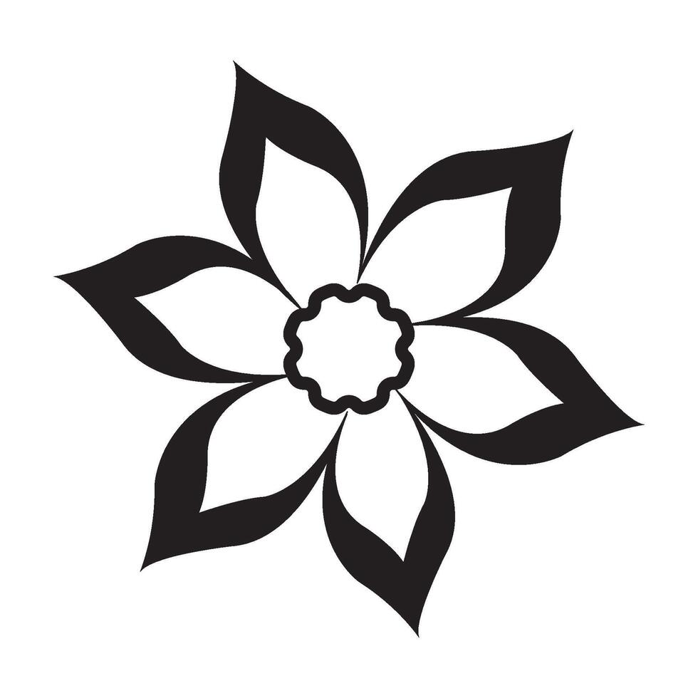 Jasmine flower icon logo vector design template