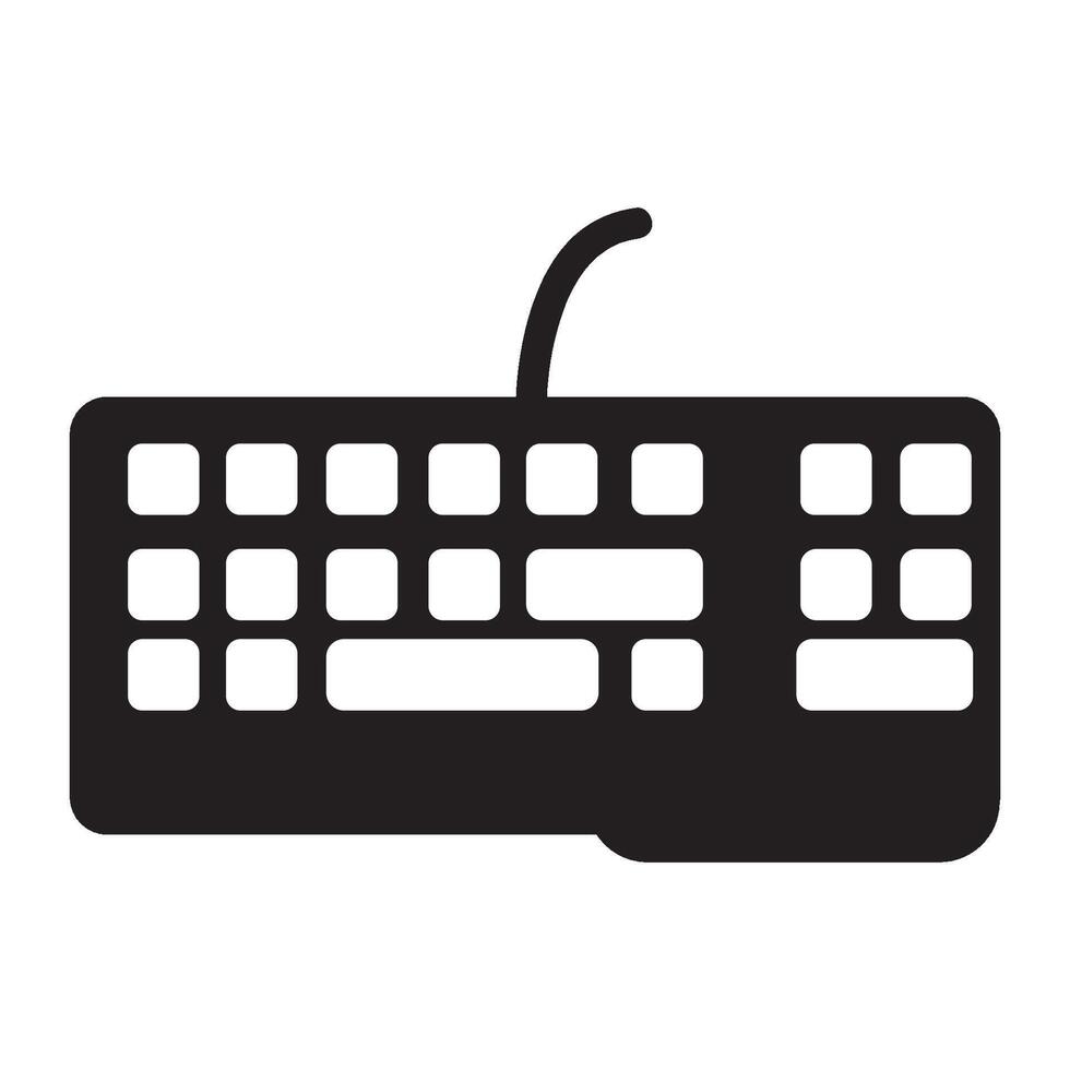 plantilla de diseño de vector de logotipo de icono de teclado