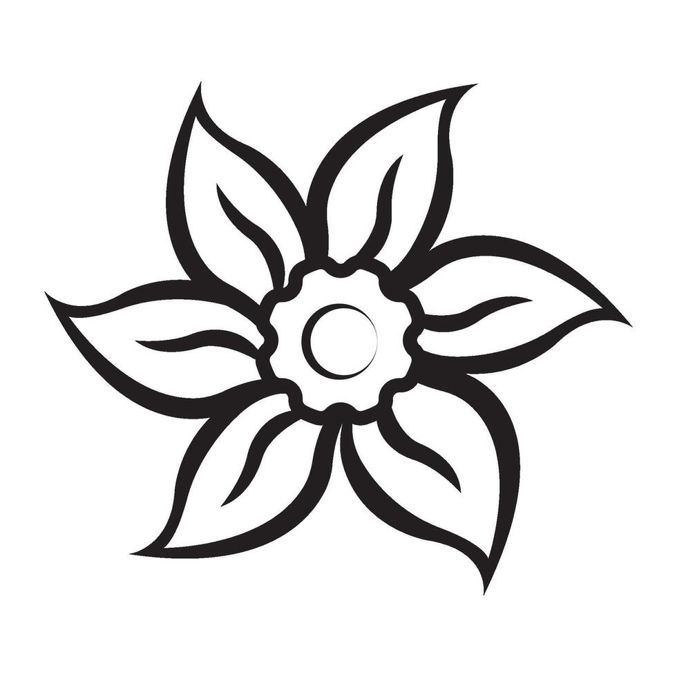 Jasmine flower icon logo vector design template